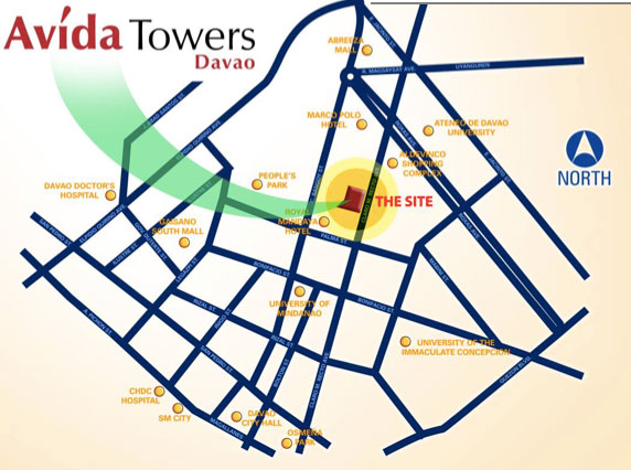 avida towers vicinity map