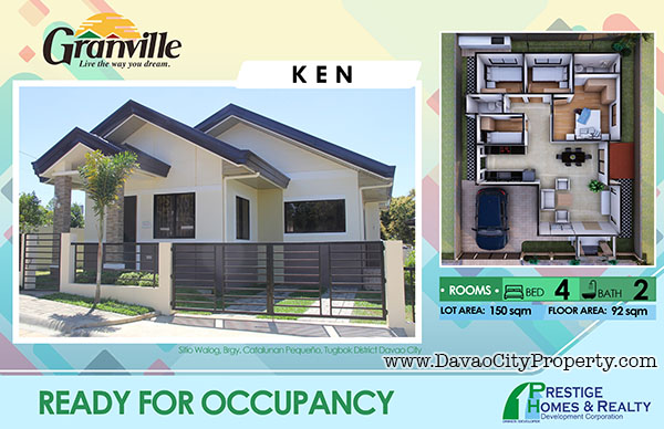 Granville 1 Ready to Occupy Catalunan Pequeno Davao City House KEN BLK 4 LOT 10