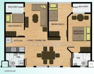 3-Bedrooms-Unit-Layout-Seawind-Damosa-Land-Condominium-at-Sasa-11-Davao-City-