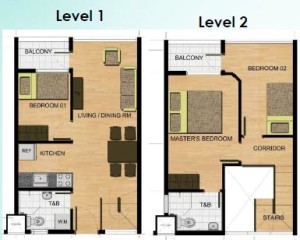 Bi-Level-Unit-Layout-Seawind-Damosa-Land-Condominium-at-Sasa-11-Davao-City-