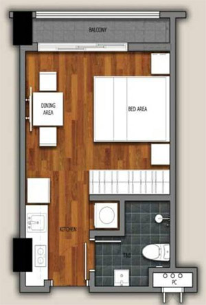 Amani-Grand-Condominium-in-Davao-near-mall-Studio-floor-plan