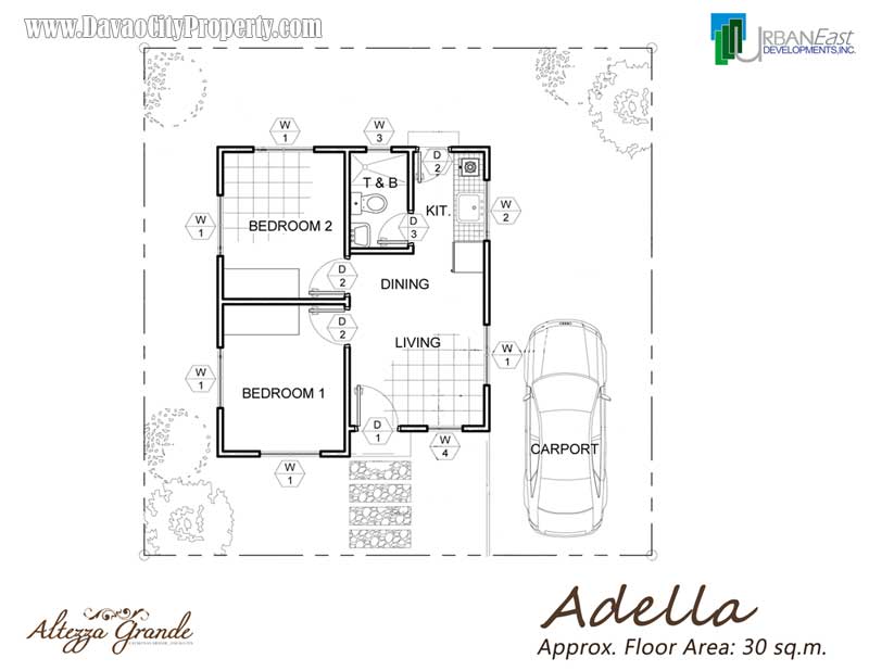 Floor-Plan-Adella-Bungalow-Low-Cost-Affordable-Housing-in-Altezza-Grande-Caalunan-Grande-Davao-City