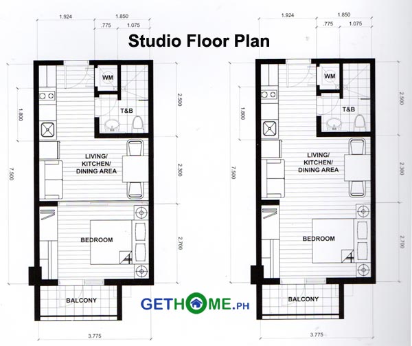 Studio-Floor-Plan-Ivory-Residences-Davao-COndo-in-JP-Laurel-Santos-Land