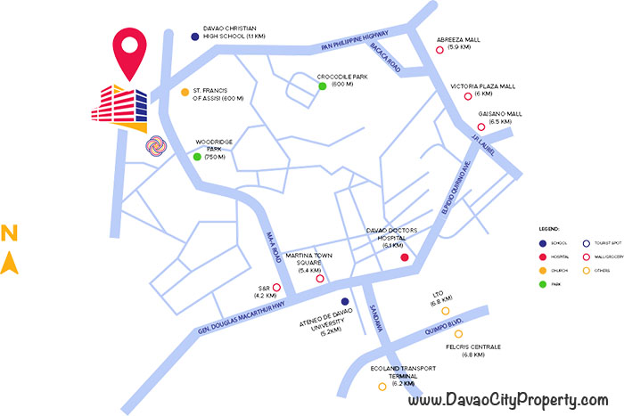 Location Map Legacy Leisure Residences Maa Davao Condo DavaoCityProperty