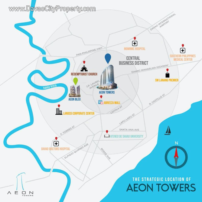 DCP9-Location-Aeon Towers Aeon Bleu Davao Best Condo Ready to Occupy Condo